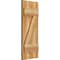 Ekena Millwork Joined Board-n-Batten Shutters w/Z-Bar, Rough Sawn Western Red Cedar, 10 3/4W x 27H, PR RBJ06Z11X027RWR - alternate 4